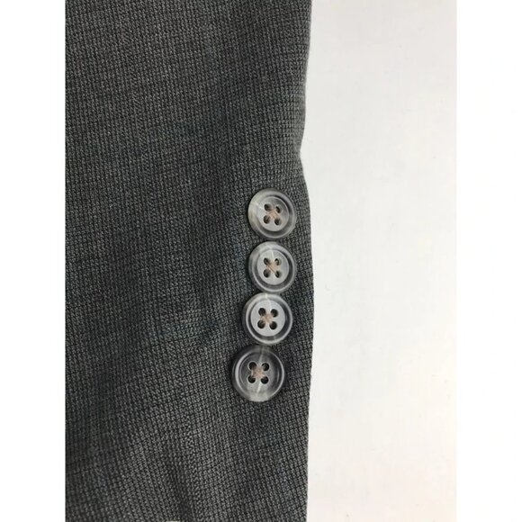Austin Reed Mens Gray Baskin Pockets Double Breasted Long Sleeve‎ Blazer - Picture 7 of 10